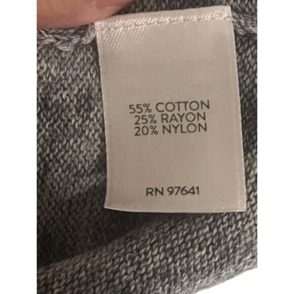 J. Jill Pure Jill Gray Grey Long Sleeve Sweater Shirt Top Tee Round Neck Medium - Picture 4 of 5